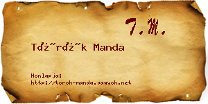 Török Manda névjegykártya