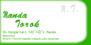 manda torok business card
